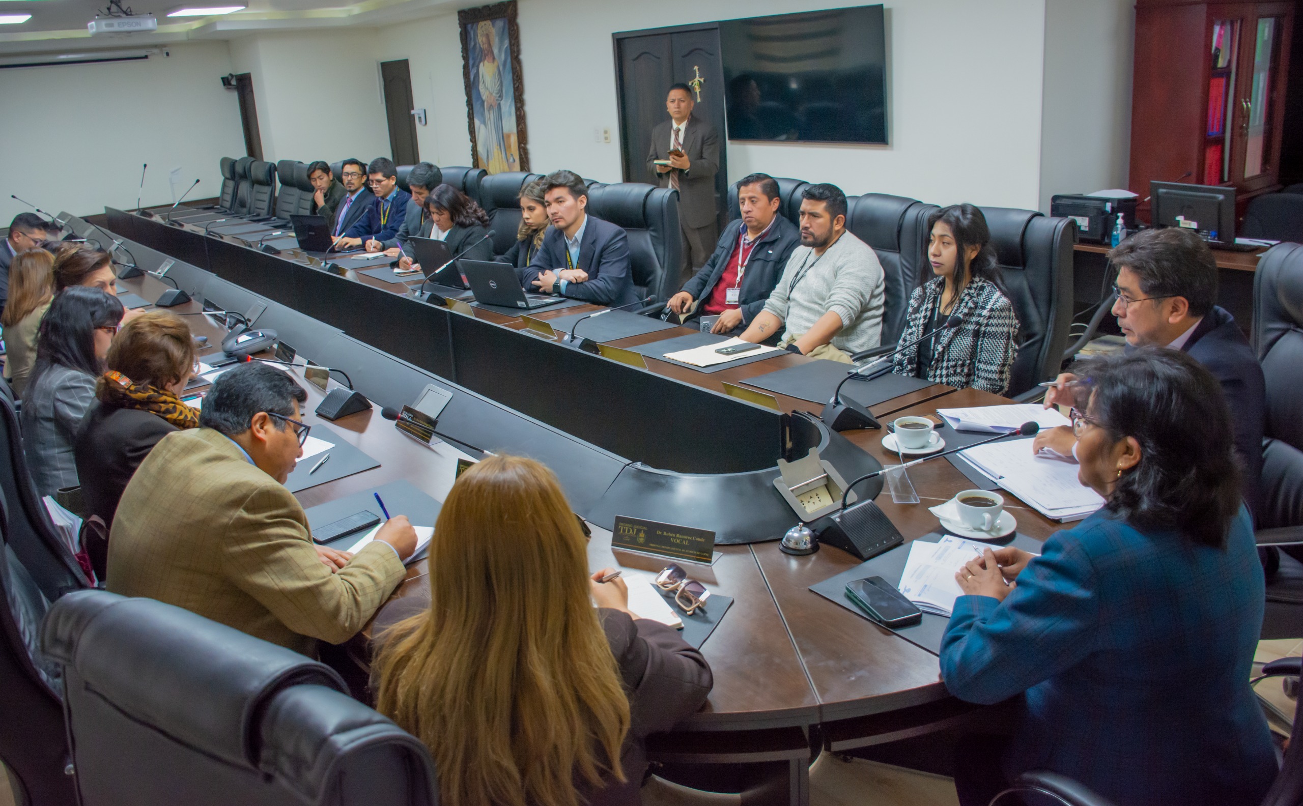 TSJ y TDJ La Paz articulan acciones para agilizar el sorteo y asignación de causas