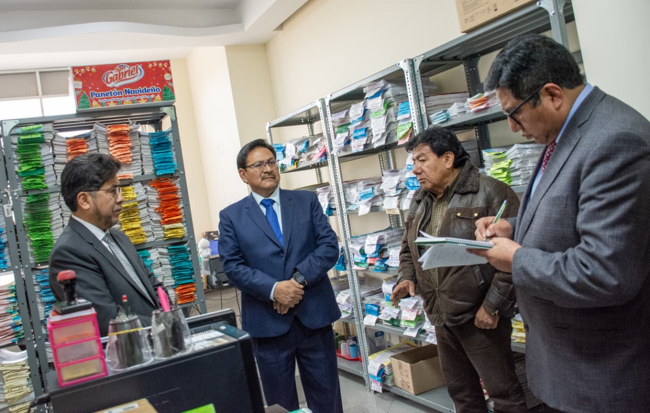 TDJ de La Paz inspecciona juzgados de Viacha y asegura atención con celeridad en todos los casos